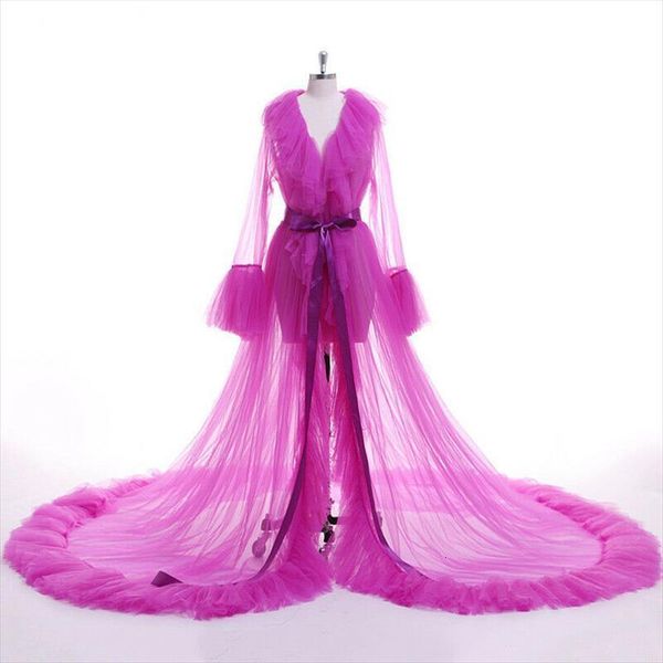 

lingerie lace sheer mesh womens sleepwears tulle perspective v neck layered ruffles maxi floor long bath robe gown sleepwear, Black;red