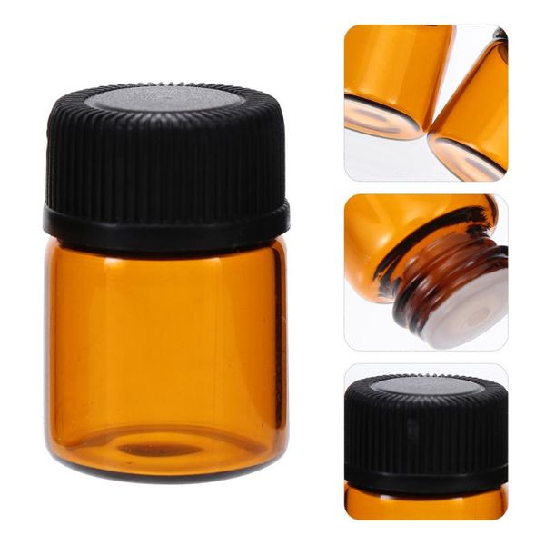 

storage bottles & jars 100pcs 3ml glass essential oil with perforated plug reagent