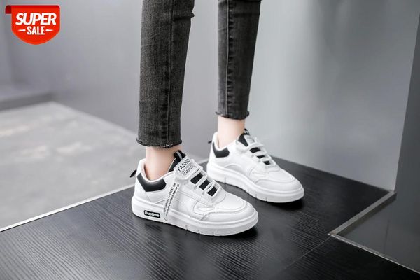 

2021 spring autumn new fashion shoes women's vulcanize shoes casual classic solid color pu leather casual white sneakers #dw4a