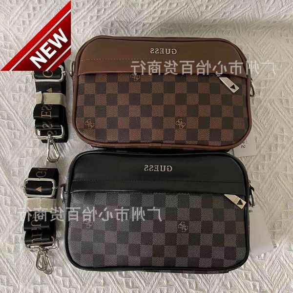 

zipper new g plaid s square simple messenger single shoulder men's bag