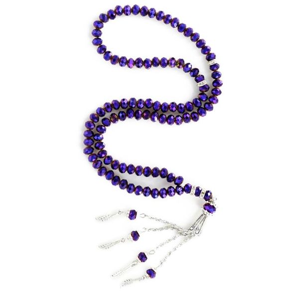 

beaded, strands qx2f muslim tasbih 99 rosary bead islam prayer misbaha emulation crystal agate resin beads islamic religion eid ramadan gift, Black