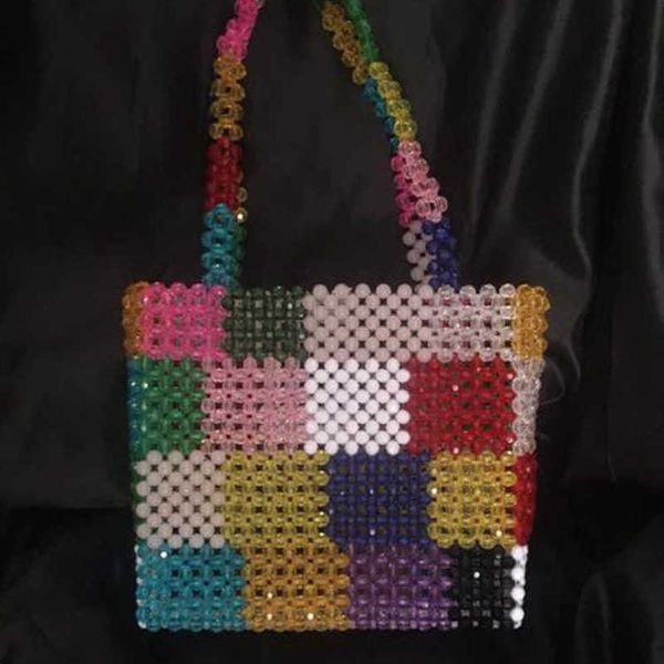 

beaded bag handmade small pearl bag handbag