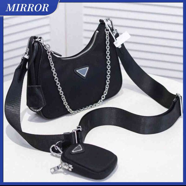 

mirror fashion bags luxury shoulder crossbody evening bag designer classic nylon ready stock handbag print woven straps