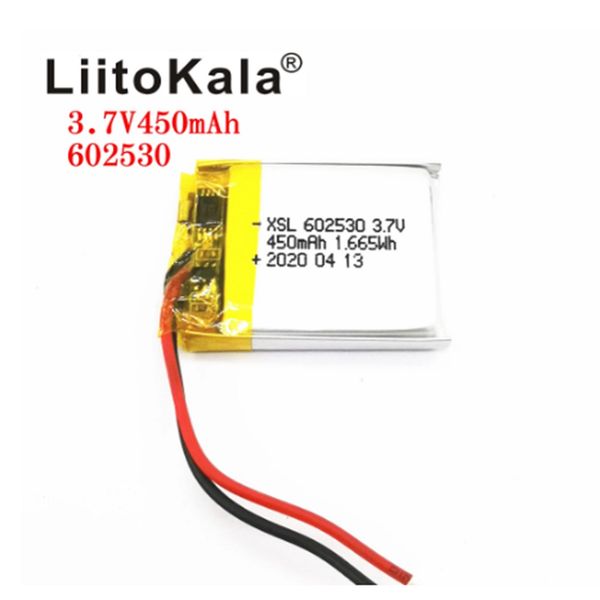 

2021 xsl 3.7v 602530 450mah lithium ion polymer battery for mp4 mp5 gps psp smart watch driving recorder