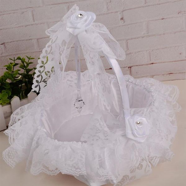 

gift wrap wedding flower basket lace romantic rhinestone decoration girl