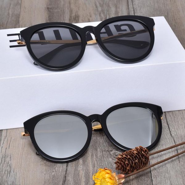 

fashion sunglasses frames designer women men lovesome round polarized uv400 lens vintage cat eye sun visor glasses with brand case, Black