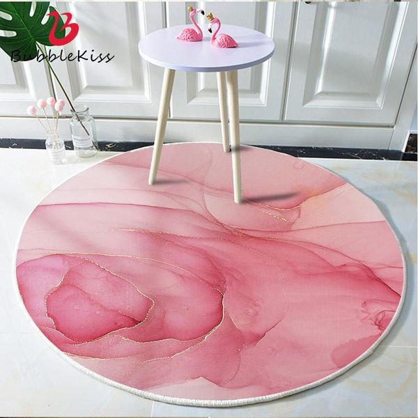 

bubble kiss marble pattern round carpets for living room girls room pink rug modern bedroom decor carpet sofa bedside area rugs