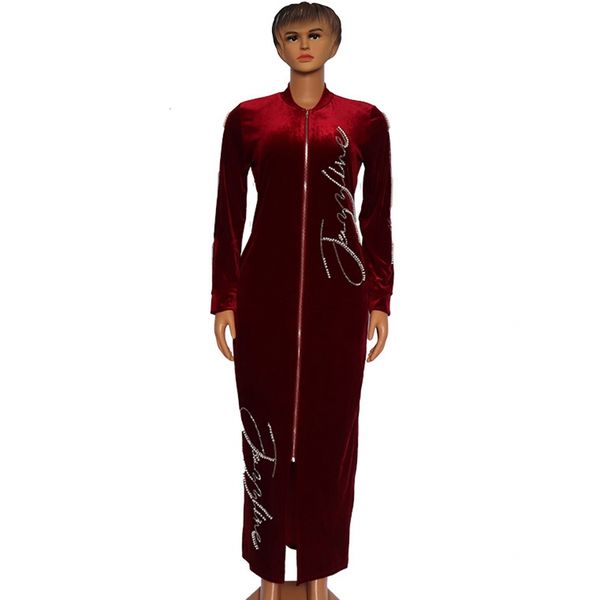 

african velvet dressed for the women 2021 spring africa long maxi muslim clothes dress lady 9e6y, Red