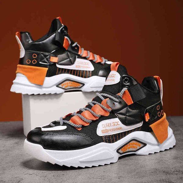

men's shoes 2021 autumn sports personality dad fashion casual trendy running, Black