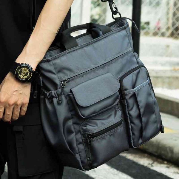 

multi functional personality one shoulder messenger bag trend leisure handbag business trip briefcase backpack men's bag