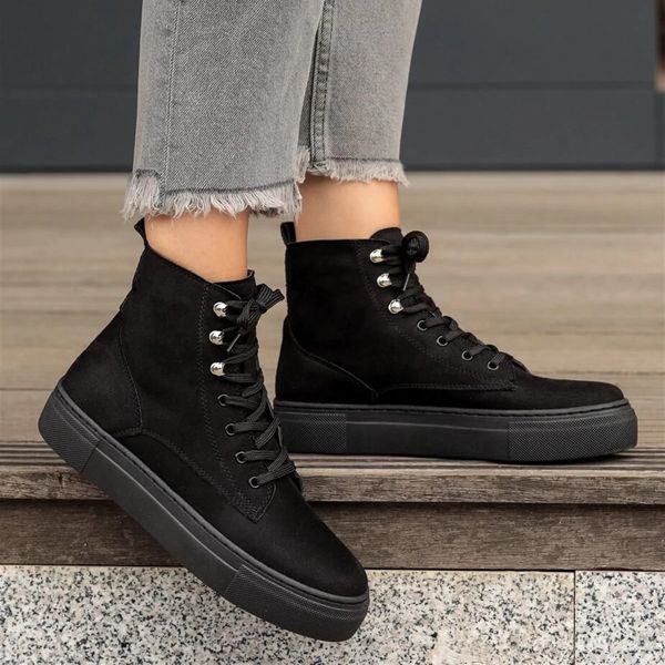 

tiana black suede 2021 fashion platform spring pump winter shoe women's boots yzf4