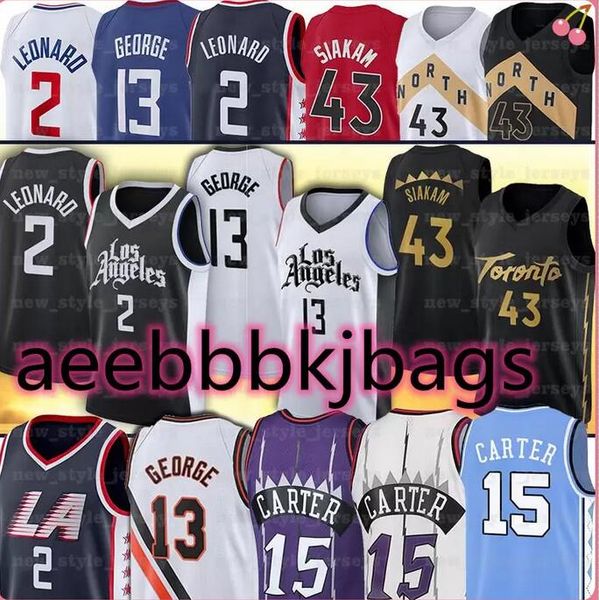 

ncaa 15 vince 43 pascal carter jersesy 2 basketball jerseys kawhi 13 paul leonard george men, Black;red