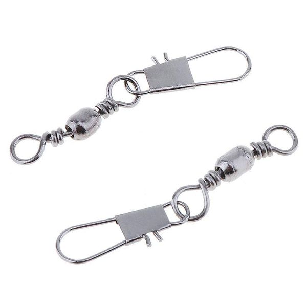 

200pcs swivel barrel safety circlips solid tackle connector 12#