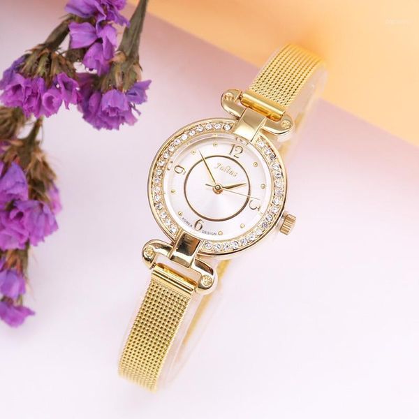 

wristwatches julius small lady's women's watch japan quartz hours fine fashion clock bracelet stainless steel girl's birthday, Slivery;brown