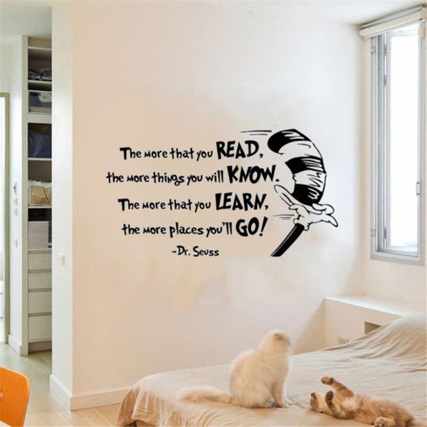 

wall stickers the more that you read inspirational quotes sticker quote saying decals office kids room mural ph128