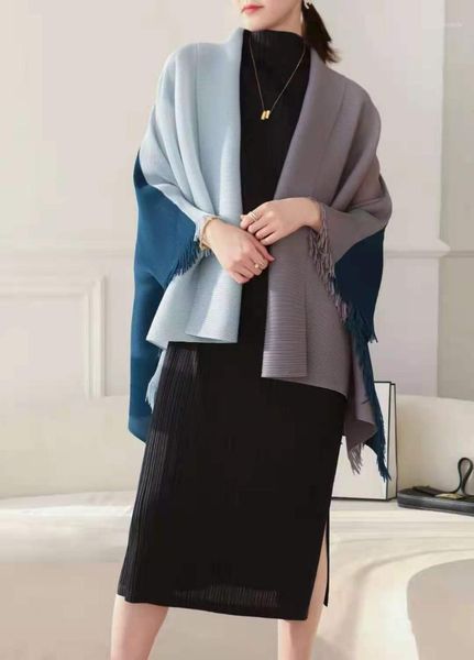 

women's jackets short fringed pleated unbuttoned coat elegant loose, Black;brown