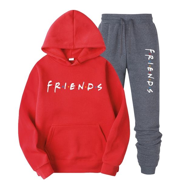 

friends sweater suit men's hoodie fashion sports and wo, Black