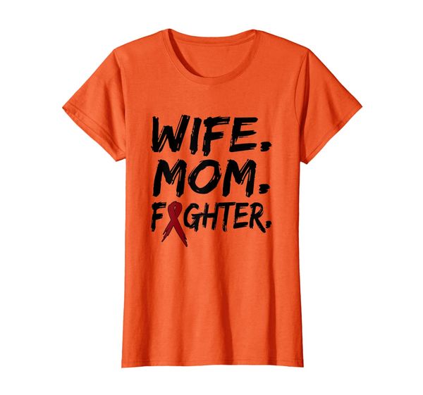 

womens wife mom fighter multiple myeloma cancer awareness t-shirt, White;black