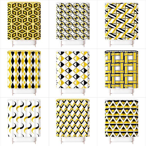 

bath mats diy geometric abstraction bathroom shower curtain mat cover non-slip carpet with four-piece rug set