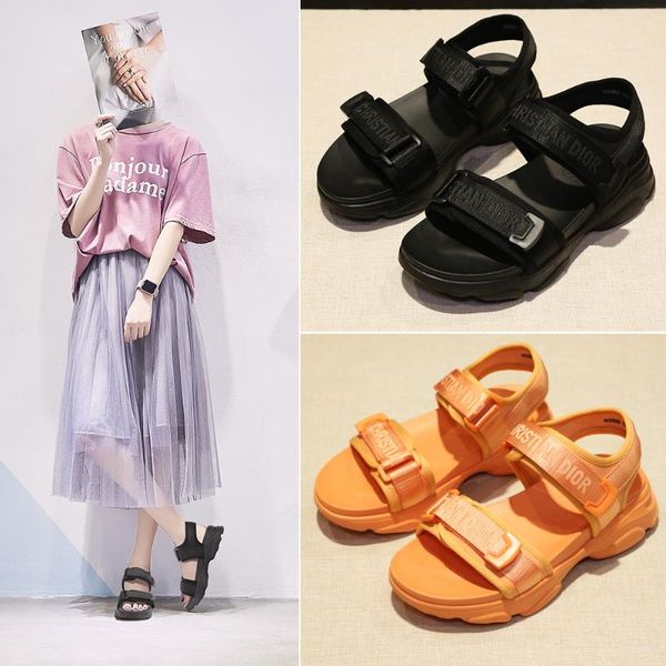 

sandals women summer platform shoes breathable comfort walking white ladies shoe, Black