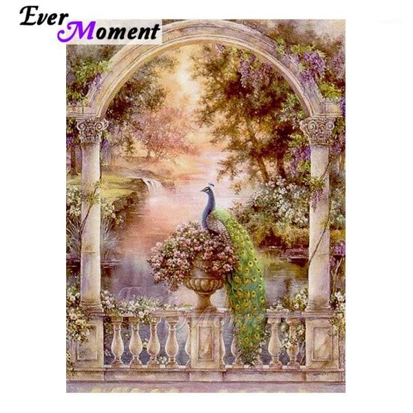 

diamond painting ever moment full square stones landscape heaven garden pea cock wall decor mosaic 3d craft gift 5l7621