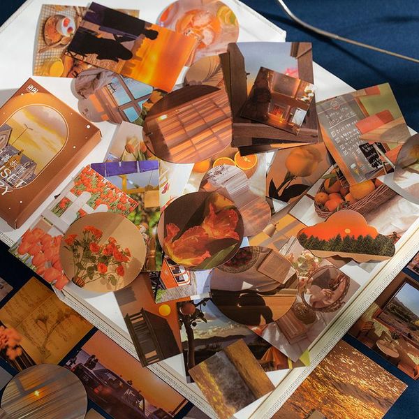 

gift wrap 50 pcs diy scrapbooking stickers aesthetic adhesive decorative diary planner handmade collage material for junk journal