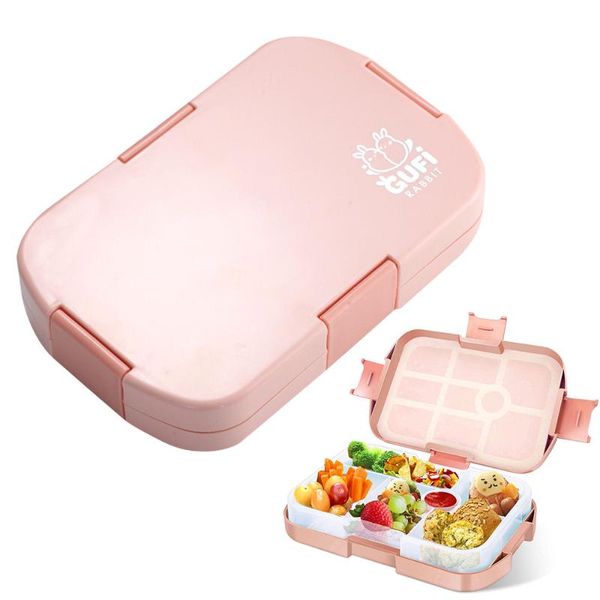 

dinnerware sets children's bento lunch box with 6 compartments for children adults snack nursery school picnic travel