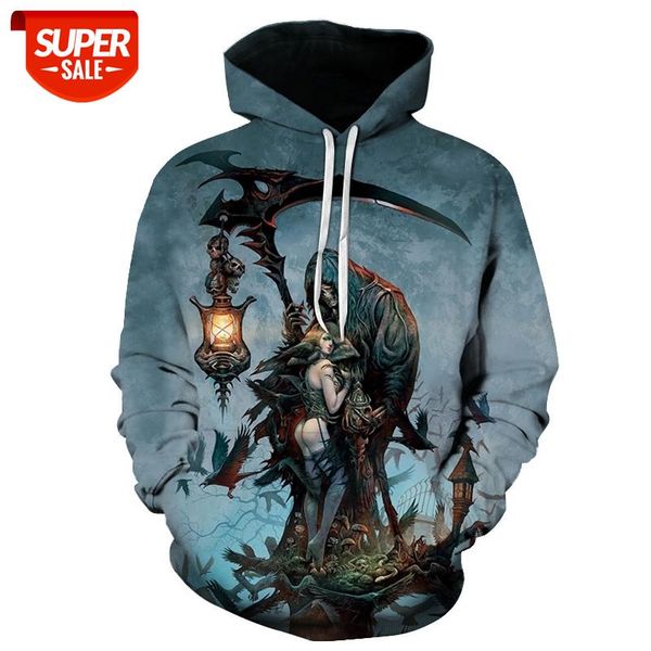 

2020 new skull 3d long-sleeved clothes high street harajuku style boys and girls men and women various styles 6xl #hw7y, Black