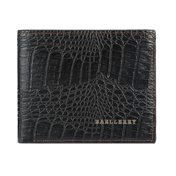 

short slender portfolios leather mini crocodile pattern wallet card holder fashion men luxury designer money wallets, Red;black