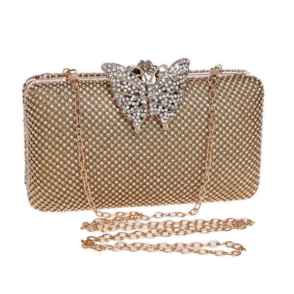 

evening bags european and american water diamond dinner bag lady dress butterfly