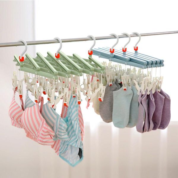 

hangers & racks 29 clip thick plastic retractable drying rack windproof non-slip underwear socks multi-clip rotatable hanger