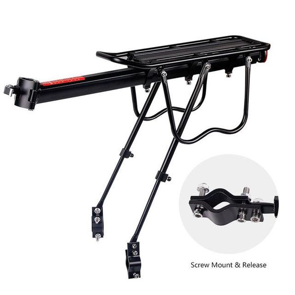 

bicycle backseat rack durable removable rear seat shelf with flat panel for most mountain bike