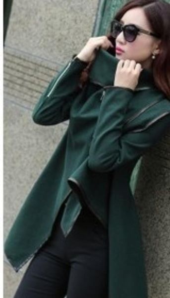 

women's trench coats fashion women winter long sleeve buckles jackets turtleneck windbreakers irregular slim solid color 9 colors plus, Tan;black