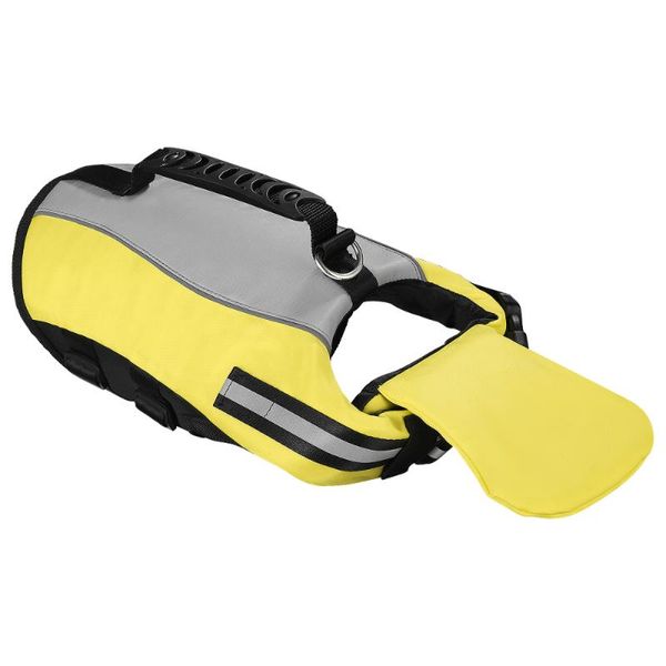

dog apparel popetpop pet life saving devices waterproof preserver vest buoy jacket for puppy size s (yellow)