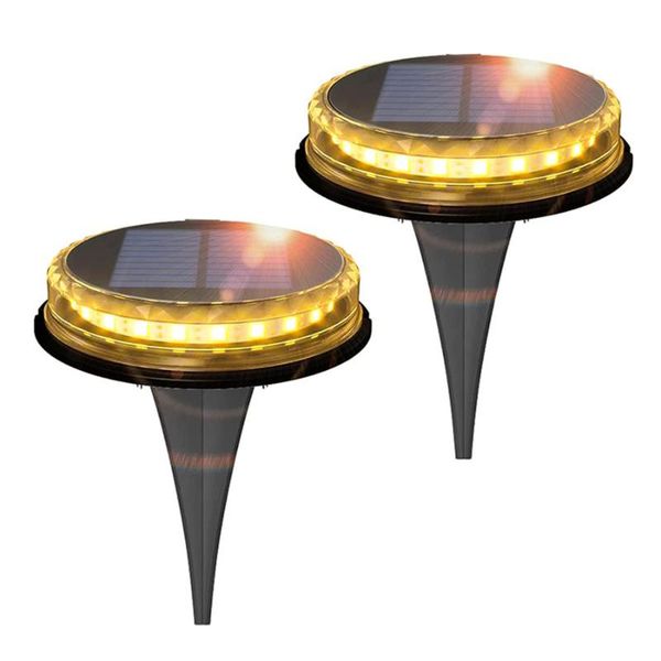 

solar lamps thrisdar upgrade 17leds ground lights powered disk light outdoor in-ground deck for lawn steps pathway