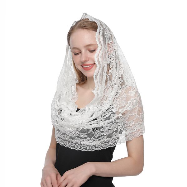 

lace flower scarf round bandana fashion prayer kerchief church shawls scarves muslim head wraps 1pc retail, Blue;gray