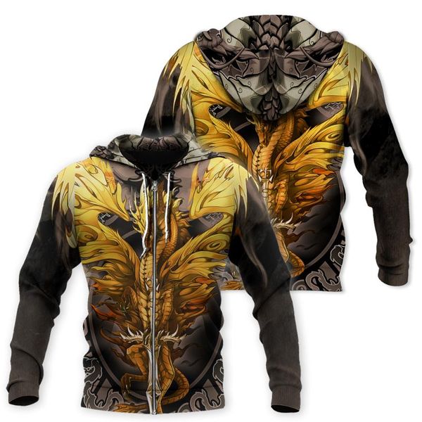 

men's hoodies & sweatshirts 2021 zipper 3d printed regular polyester spandex hooded men funny sweatshirt spring autumn, Black