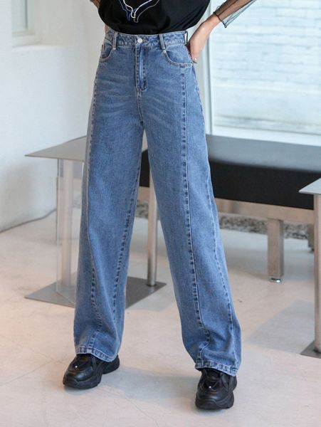 

dazy high waist wide leg jeans t5qv#, Blue