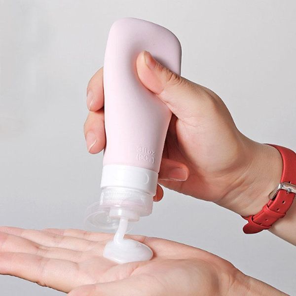 

storage bottles & jars 1pc silicone refillable bottle mini portable empty travel packing press for lotion shampoo cosmetic squeeze container