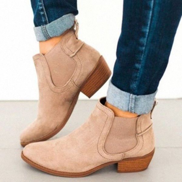 

monerffi 2019 new autumn winter boots classic snow boots with zipper fur suede winter women shoes 2019 i1pn#, Black