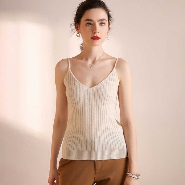 

women's sweaters female v-neck autumn winter warm thickening sling sweater 100% cashmere women knitting jumper egug, White;black