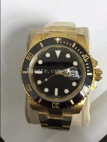 

luxury watches v5 version bp maker 40mm 116610 116613 116618 mechanical sapphire 316l steel ceramic bezel glide lock clasp original box, Slivery;brown