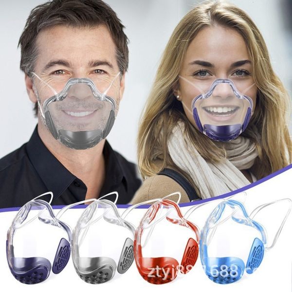 

pc lip mask transparent protective anti splash isolation mask ultra clear and transparent7075