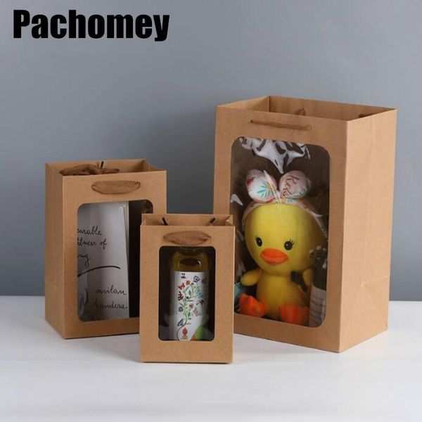 

12pcs/lot kraft paper bags brown with window stand up resealable pouches coffee bean candy packaging bag 21022801