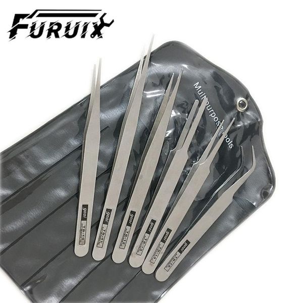 

professional hand tool sets 6pcs tweezers set stainless steel hobby electronic jewelry watch industrial precision repairs