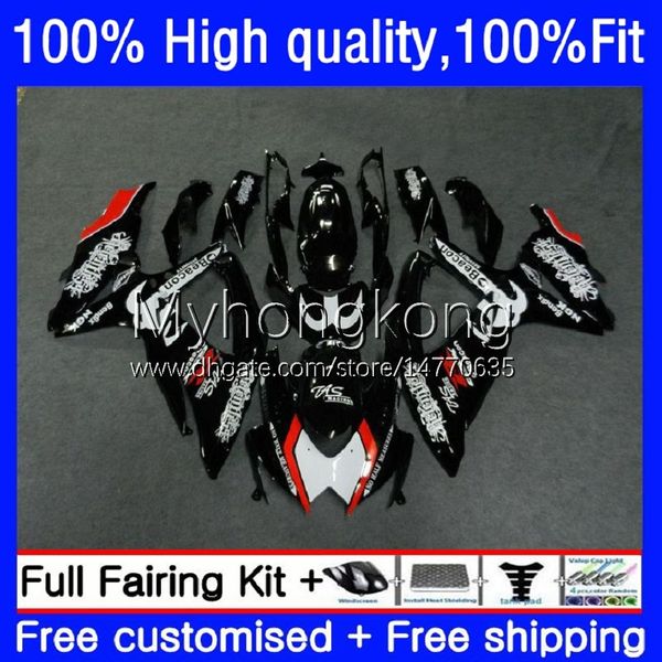 Schwarz weiß rote Injektionsformkörper für Suzuki GSXR-750 750cc GSXR750 GSXR600 08 09 10 KIT 22NO.32 GSXR 600 750 CC 600CC K8 08-10 GSXR-600 GSX-R600 2009 2002 OEM-FAIRING