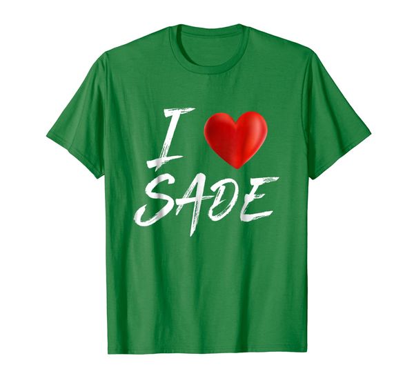 

i love heart sade family name t shirt, White;black