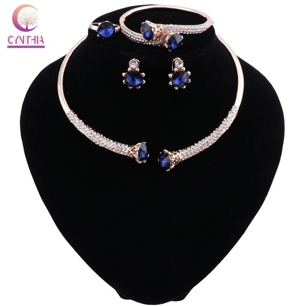

jewelry sets cynthia nigerian wedding bridal african gold color set dubai necklace bracelet earrings ring, Black