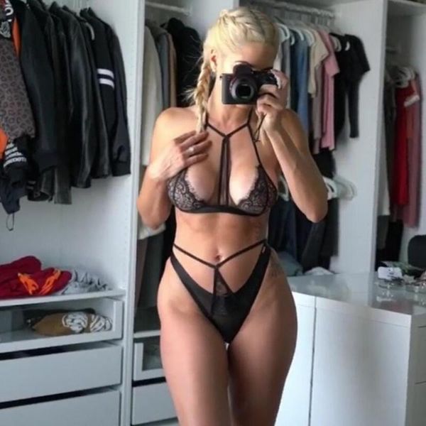 

bras sets girls lace bra design sheer triangle crop bustier unpadded mesh lined, Red;black