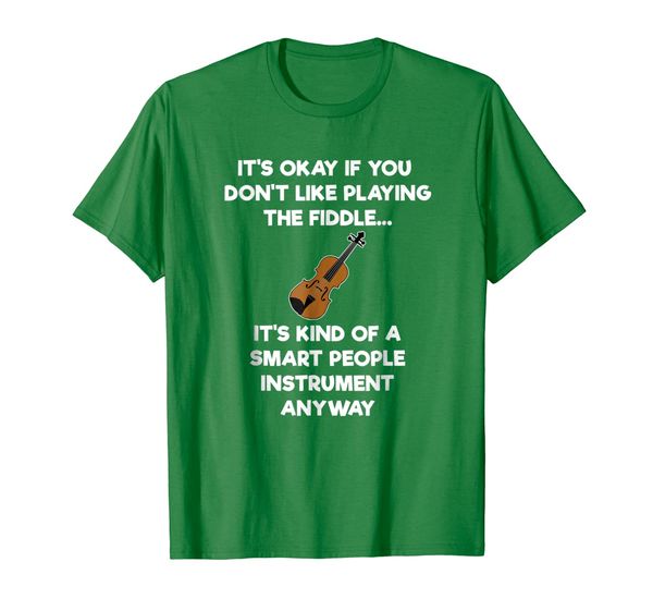 

fiddle t-shirt - funny fiddler playing smart player, White;black